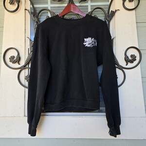 SHNIKO Black Graphic Embroidered Crewneck Sweatshirt